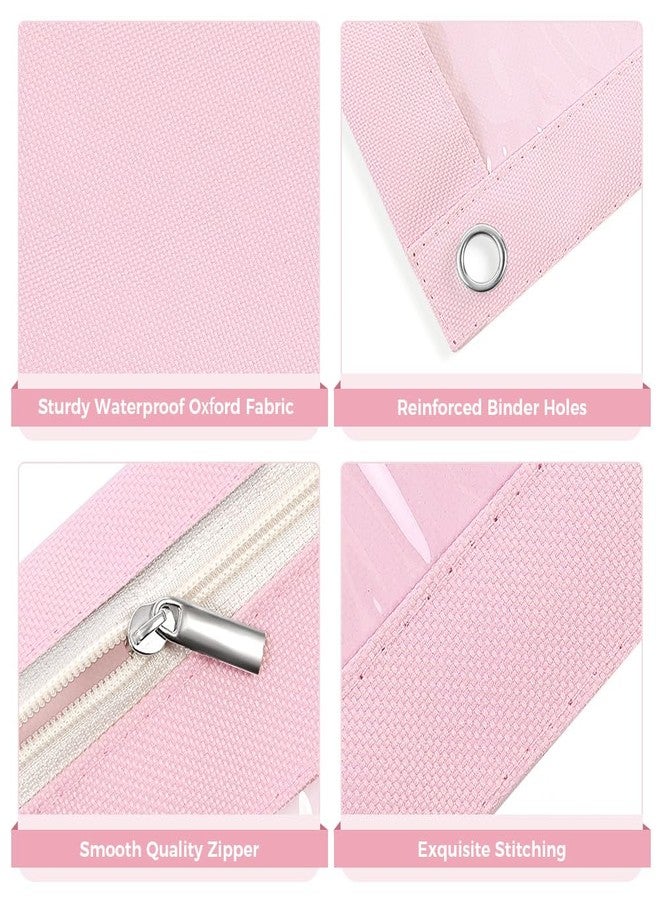 SKYDUE 3 Ring Pencil Pouch Case for Binder, Zipper Pencil Pouches for Girls Boys, Clear Window Pencil Bag,Pencil Case with Smooth Zipper - Image 2