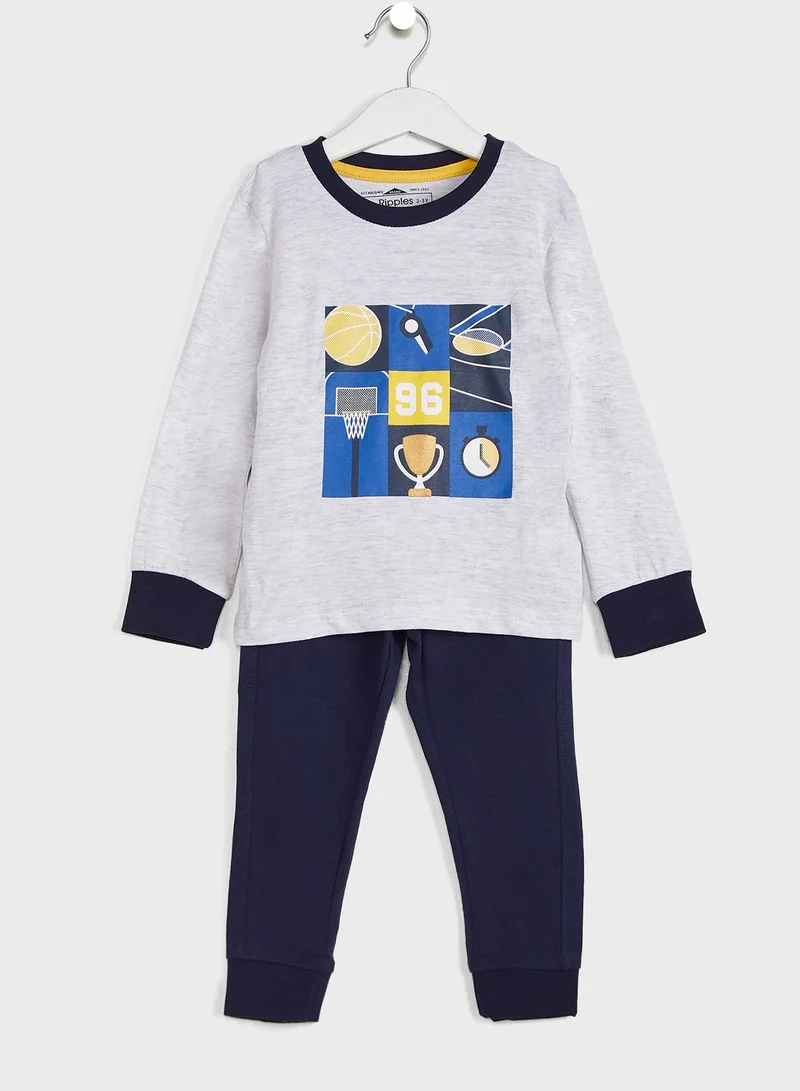 Ripples T-Shirt & Pyjama Set