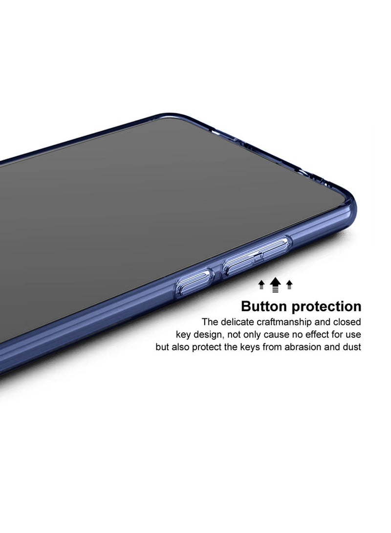 Wtech Samsung Galaxy A56 5G 2025 / Samsung Galaxy A36 5G 2025 Premium Soft TPU Transparent Crystal Phone Case Cover - Clear/Navy Blue - Image 4