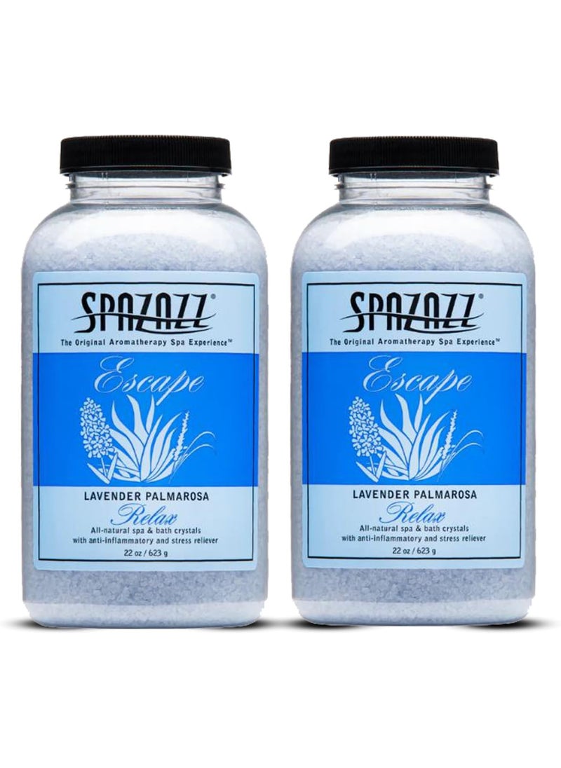 spazazz Spazazz Aromatherapy Hot Tub Crystals  Palmarosa Lavender Bath Salt for Bathtub  Hot Tub Spa  Relaxing Bath Salts  Aromatherapy Bath Salt  Lavender Bath Soak  Spa Essentials 