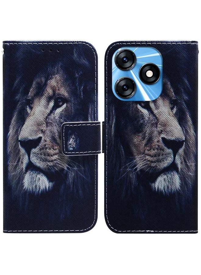 erorex Case For Tecno Spark 10 / Spark 10C Coloured Drawing Flip Leather Phone Case  - Image 1