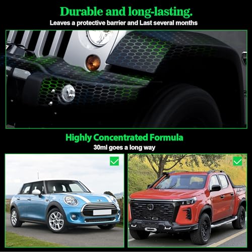 NADAMOO Plastic Restorer, Highly Concentrated Ceramic Coating for Cars, Back to Black Automotive Exterior and Interior Trim Scratch Remover Kit, Restore Faded Plastic, Vinyl & Rubber, 30ml - Image 5