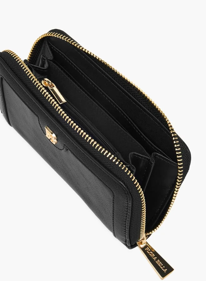 Flora Bella By Shoexpress Women Solid Wallet with Zip Closure