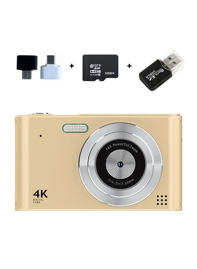 Digital Camera for Kids 4K 16X Digital  Portable Pocket Camera - With 32GB Memory Card - Image 1