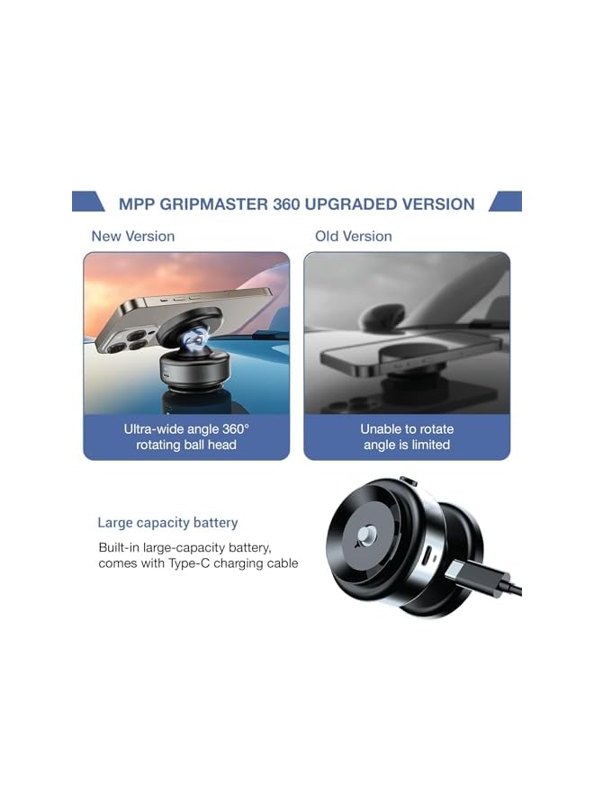 Green Tiger Magnetic Suction Phone Holder, 360°Rotation Magnetic Car Phone Holder, Vacuum Suction Phone Mount, Suction Cup Mount for Car Metal and Glass Surface - Image 3