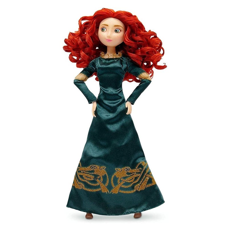Disney Store Girl's Princess Classic Doll (Merida), 11 Inches, Includes Brush with Molded Details, Fully Posable Toy in Classic Outfit - Image 5