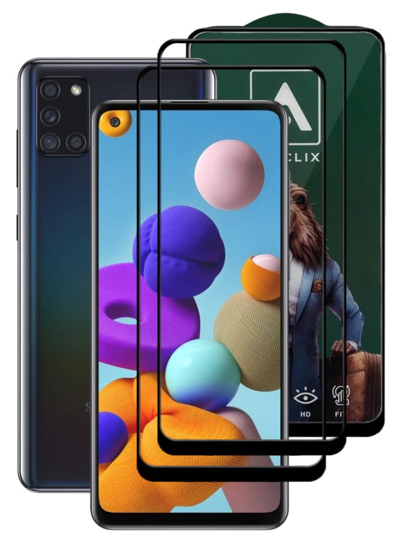 ACLIX 2 Pieces Antistatic ESD Dustproof Premium Quality High Definition Tempered Glass Screen Protector Designed For Samsung Galaxy A21s - Image 1