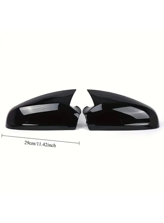 Carbon Fiber Horn Side Mirror Cover For Vauxhall Opel Astra H MK5 2004 2009 Glossy Black Rearview Cap - Image 3