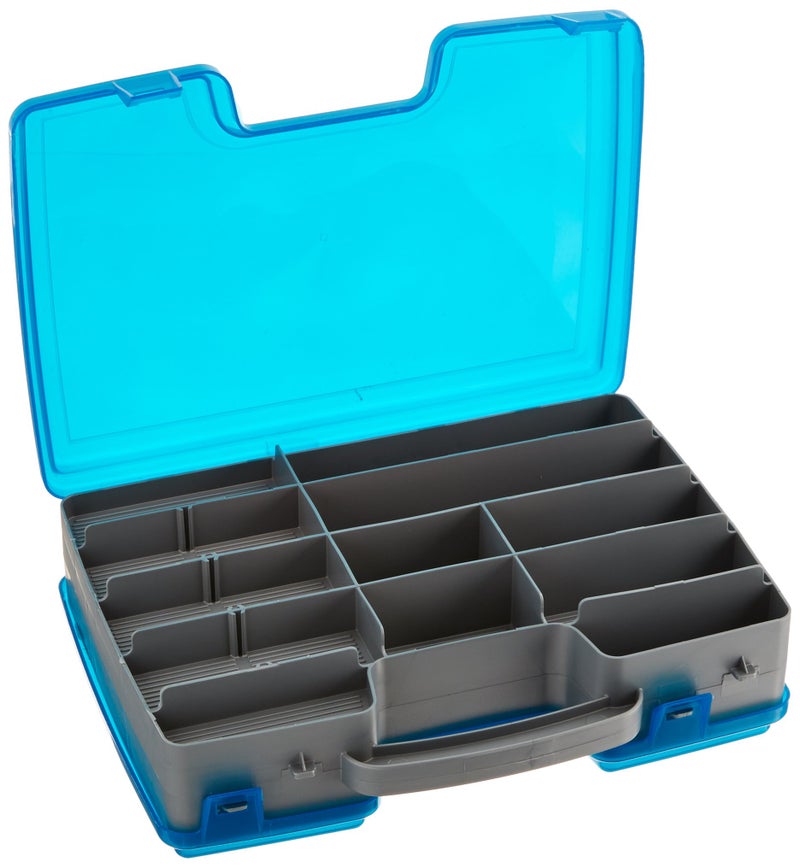 Plano Large 2 Sided Tackle Box, Metallic Gray & Blue, Medium - Image 3