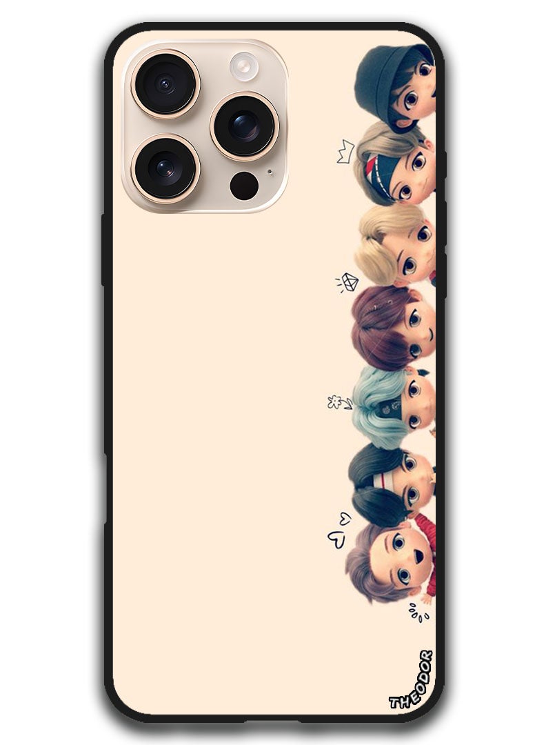 Theodor Protective Case Anti Scratch Shock Proof Bumper Cover For iPhone 16 Pro Max (6.9)-inch K POP - Image 1