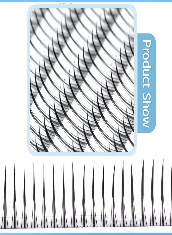 NAGARAKU DIY Individual Cluster Eyelashes Extension 0.07mm A Shaped Tapered False Lash Home Grafting Dovetail Eye Lash of 240 Clusters A/M Type Black (Curl-C, Thickness-8mm) - Image 4