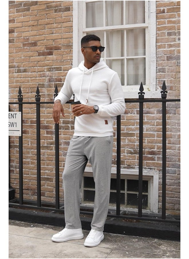 COOFANDY - Men'S Cotton Sweatpants Open Bottom Lounge Pants Lightweight Casual Pants With Pockets Grey - Image 1