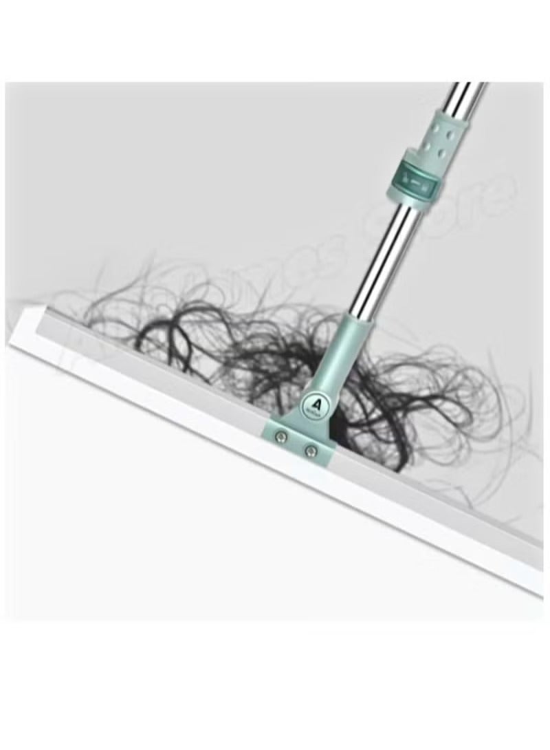 Rubber flooring area with a 110 cm adjustable long handle, with 38 cm silicone strips, flooring area with a 180-degree rotating mop for cleaning the garage, shower, bathroom, and kitchen. - Image 4