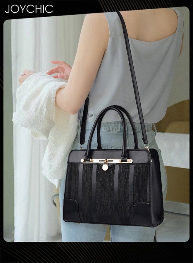 Joychic حقيبة يد نسائية كلاسيكية بسعة كبيرة مقاومة للاهتراء لحملها على الكتف أو كروس بودي - Image 1