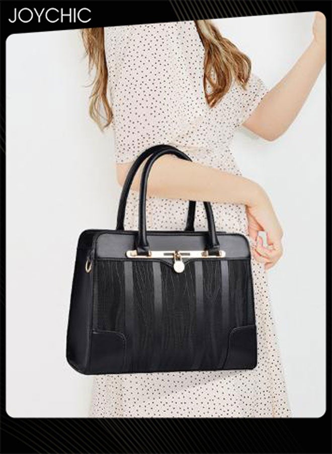 Joychic حقيبة يد نسائية كلاسيكية بسعة كبيرة مقاومة للاهتراء لحملها على الكتف أو كروس بودي - Image 4