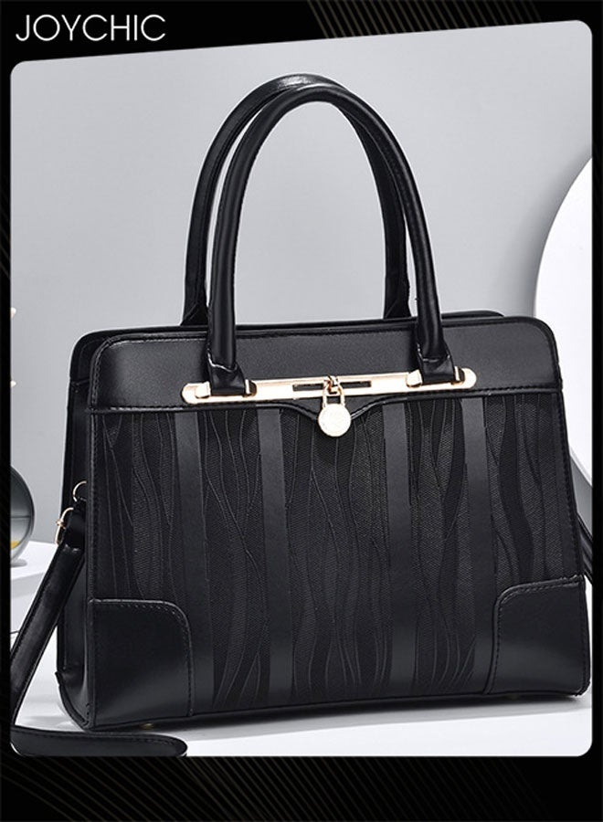 Joychic حقيبة يد نسائية كلاسيكية بسعة كبيرة مقاومة للاهتراء لحملها على الكتف أو كروس بودي - Image 2