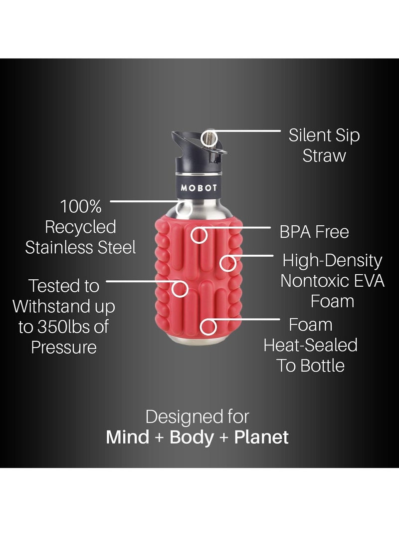 MOBOT FC-REDMET Unisex Adult Relaxing Sports Bottle, Metal Red, 532ml - Image 2