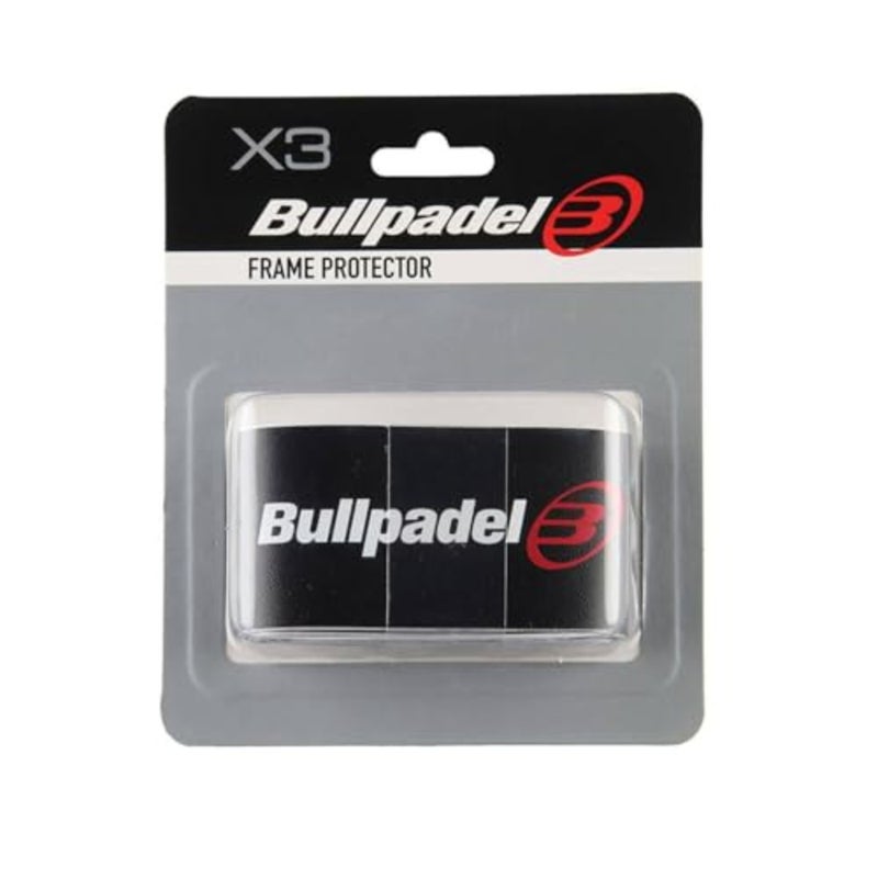 Padel paddle frame protectors for sports use, black rubber material, pack of 3, durable and shock-absorbing - Image 4