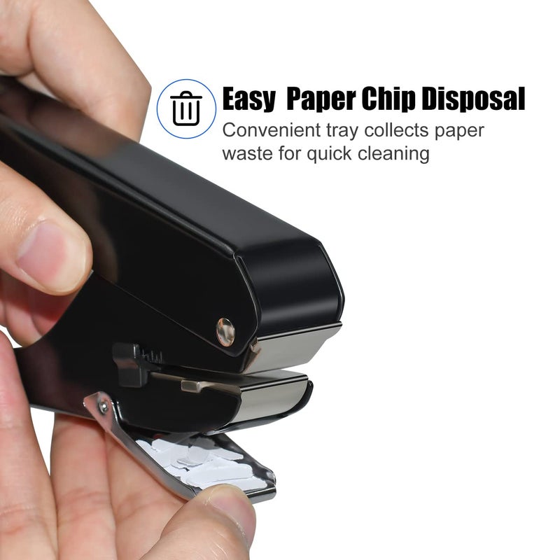 JIKIOU Hole Punch, Upgraded All-Metal Construction Hole Punch, Hole Puncher for DIY Crafts Paper (Elliptical Aperture:0.6 x 0.16 inch) - Image 3