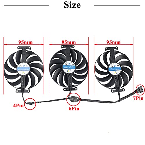 inRobert 95MM CF1010U12S 12V 0.45A 7Pin Video Card Fan for ASUS ROG Strix RTX 3090 3080 3070 3060 Ti GPU Graphics Card Fan - Image 3