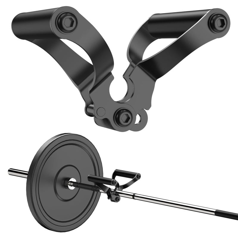 AimiDream Double D Row,V Bar Landmine Handle Attachment for Barbell Bar, Handle Cable Attachment for Weight Workout with Non-Slip Rubber Handle, Fits Olympic Bars Strength Training Bars,Black - Image 1