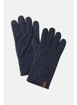Tchibo Women Knitted Fleece Gloves, Navy  - Image 2