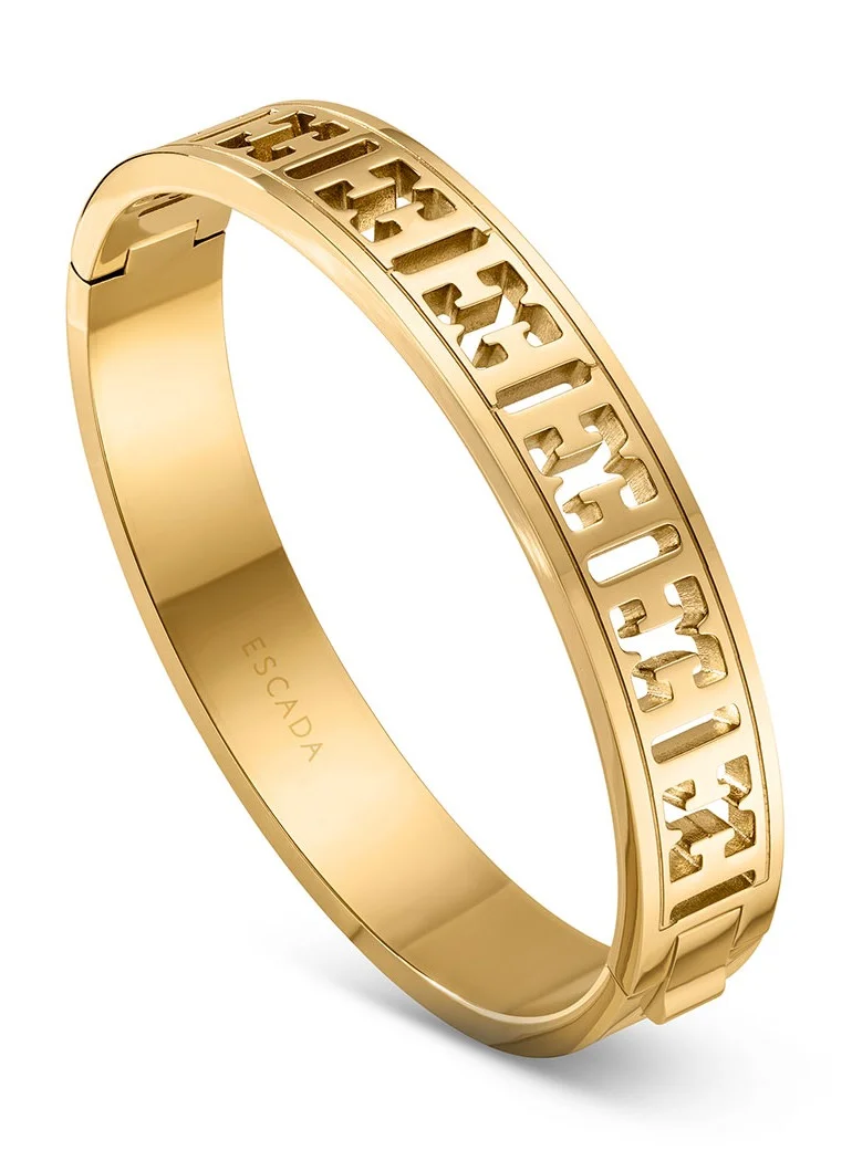 إسكادا Estelle Gold Plated Bangle with Cutout Logo
