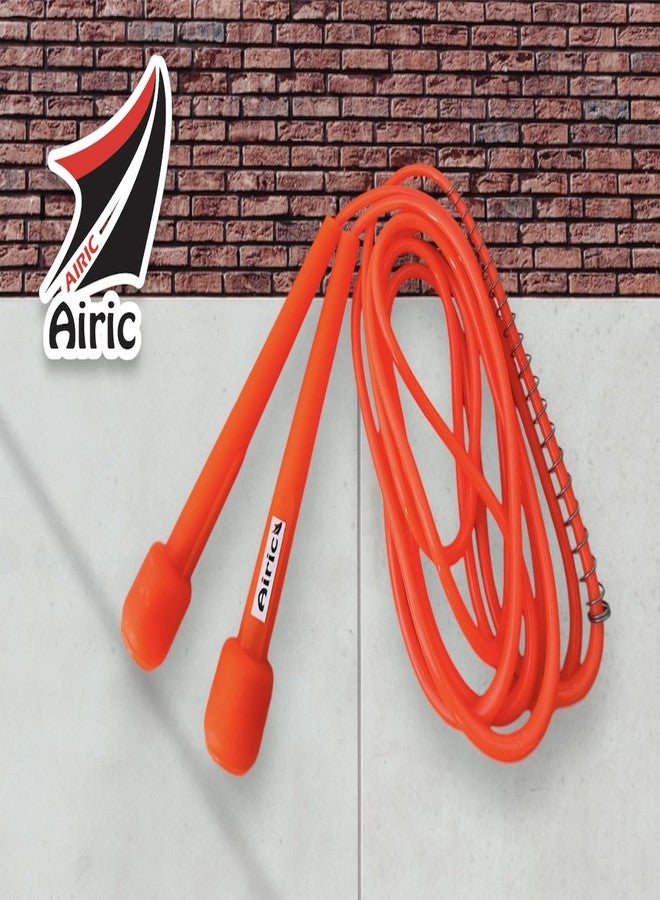 Airic Hand grip with foam handle & Speed Skipping Rope (Orange, Length: 289 cm) - Image 3