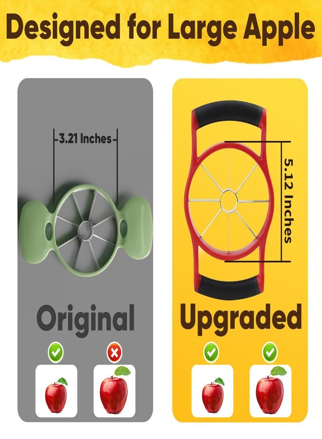 Newness 5.12 - Inch Large Apple Slicer, Cut 8 Slices All the Way Through, HEAVY - DUTY Stainless Steel Apple Corer & Slicer for Fruits & Vegetables - Dishwasher Safe - Image 3
