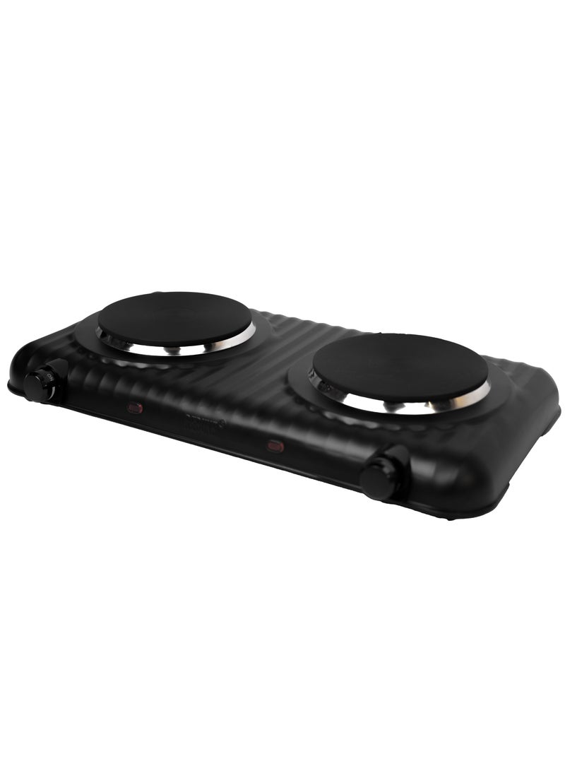 REBUNE Double Electric Stove With 5 Heat Levels And Safety System 2000 W RE-4-061 Black - Image 3