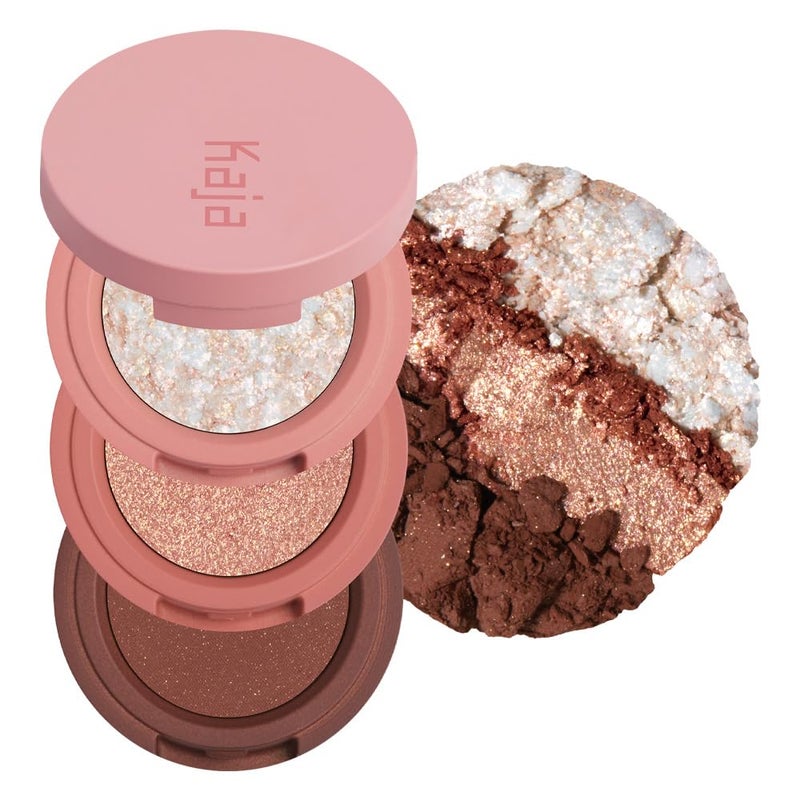 Kaja Beauty Bento Collection | Mosaic chrome + Shimmer + Matte | 18 Coral Sunrise - Coral Peach | 2019 Best of Beauty Award in Glitter-Pressed Category - Image 1