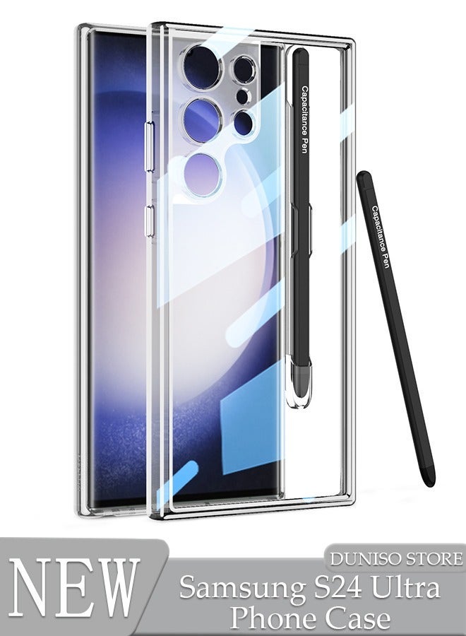 DUNISO Samsung Galaxy S24 Ultra Phone Case Full Body Protective Phone Cover Anti-fall Anti-fingerprint Phone Case with Touchscreen Pen for Samsung Galaxy S24 Ultra 5G Phone Case - Image 1