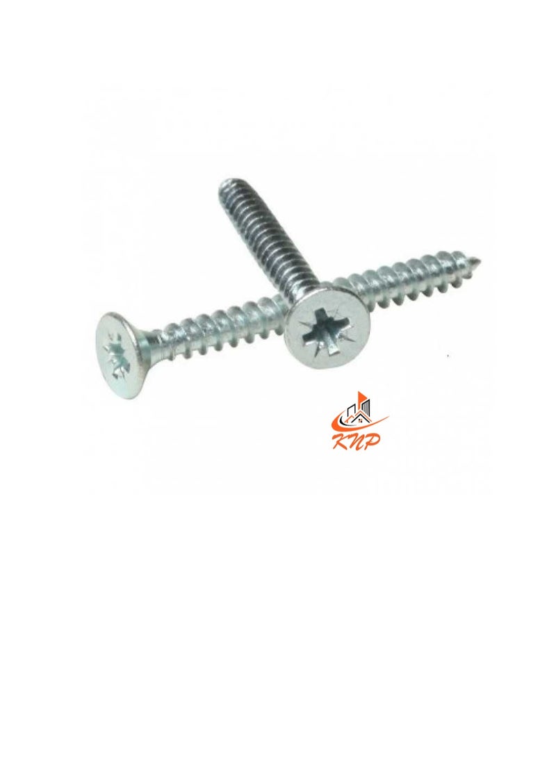KNP Steel Countersunk Head Twin thread Screws - Pack of 200 (1/2" x 6g) - Image 2