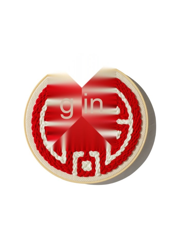 22x22x5cm DIY Embroidery Craft Kit - Fun Stamping Design