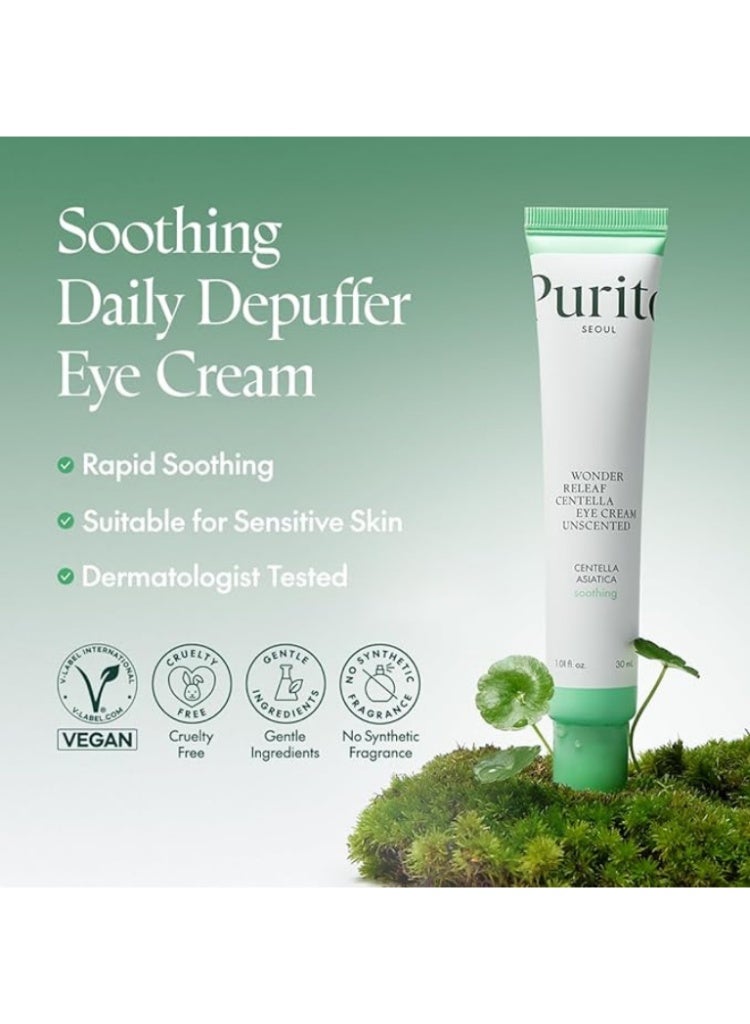 PURITO Dark Circles & Fine Lines Care – PURITO Wonder Releaf Centella Eye Cream Unscented – Soothing, Anti-Aging & Hydrating Eye Treatment - Image 3
