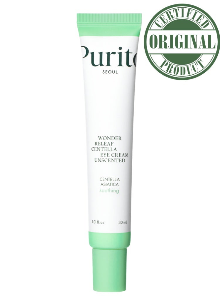 PURITO Dark Circles & Fine Lines Care – PURITO Wonder Releaf Centella Eye Cream Unscented – Soothing, Anti-Aging & Hydrating Eye Treatment - Image 1