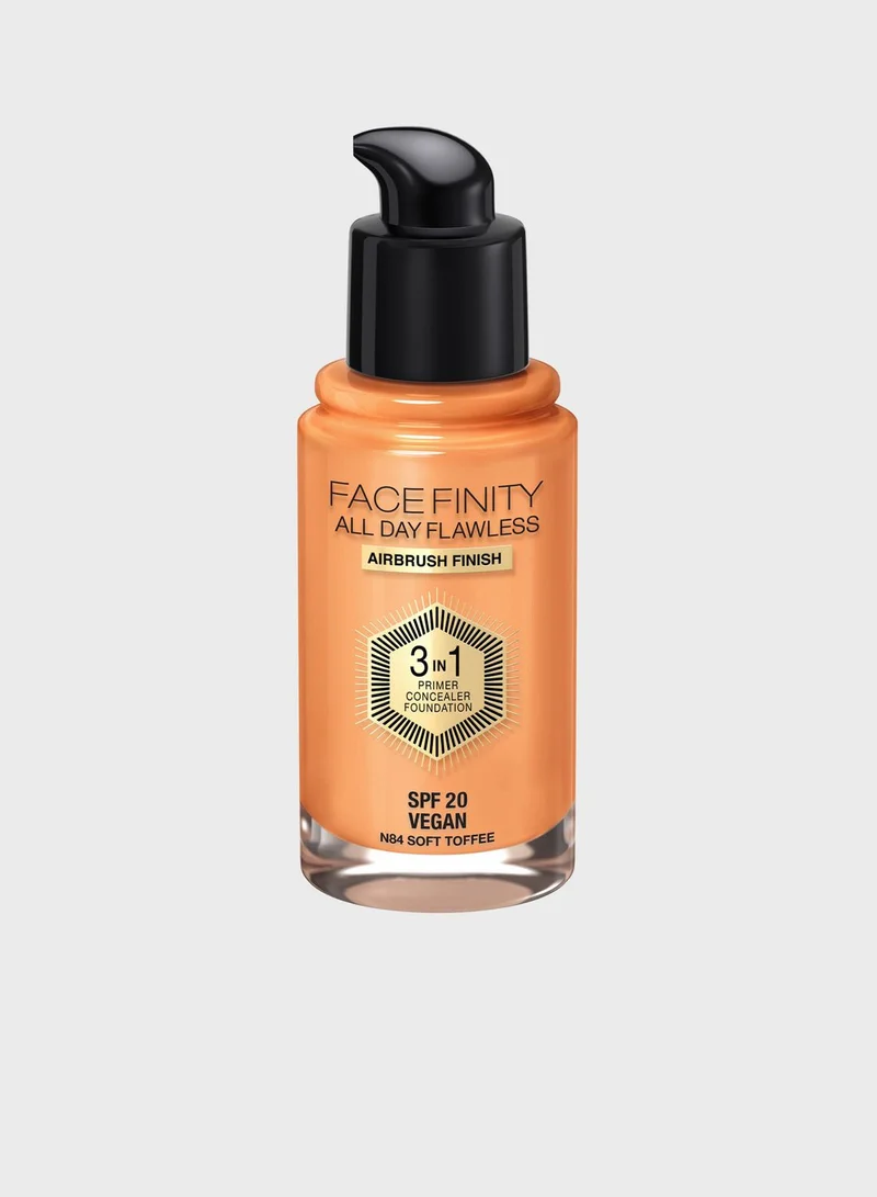 Max Factor Max Factor Facefinity All Day Flawless 3 in 1 Foundation – N84 – Soft Toffee, 30ml