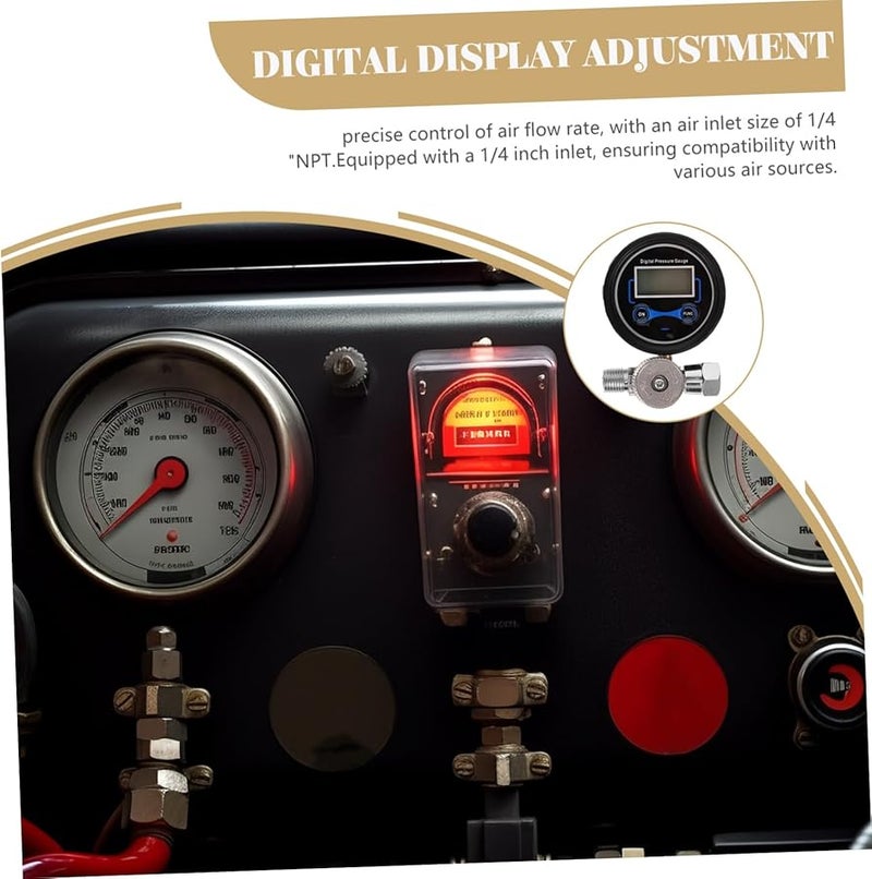 مقياس الضغط الرقمي منظم هوائي صمام تحكم للاستخدام في المختبرات الصناعية - Image 5