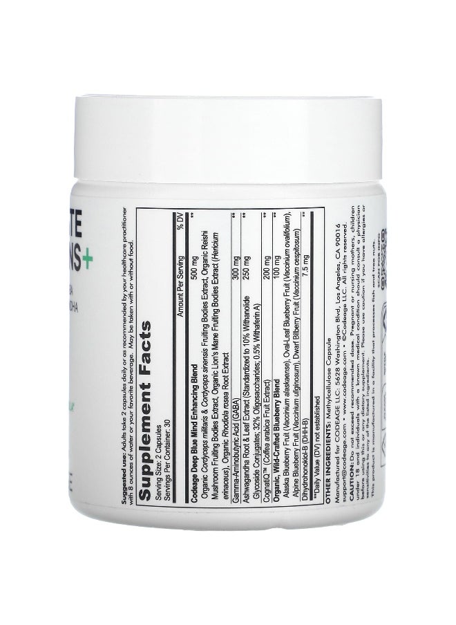 Codeage - Codeage, Meditate Vitamins+, CognatiQ, GABA, DHH-B, Ashwagandha, 60 Capsules - Image 1