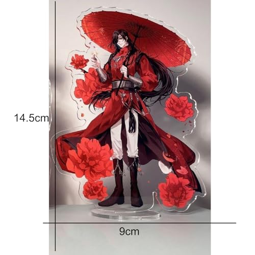 HJYZY Heaven Official's Blessing Jewelry Sets Hua Cheng Necklace Best Friends Bracelet Anime Acrylic Stand Decoration Tian Guan Ci Fu Bookmarks with Stickers 15 Pcs - Image 3