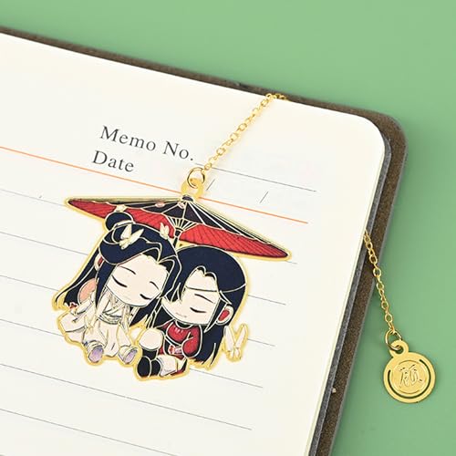 HJYZY Heaven Official's Blessing Jewelry Sets Hua Cheng Necklace Best Friends Bracelet Anime Acrylic Stand Decoration Tian Guan Ci Fu Bookmarks with Stickers 15 Pcs - Image 4
