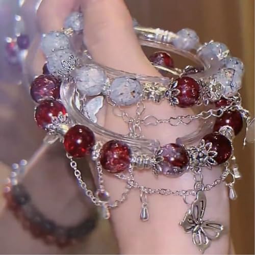 HJYZY Heaven Official's Blessing Jewelry Sets Hua Cheng Necklace Best Friends Bracelet Anime Acrylic Stand Decoration Tian Guan Ci Fu Bookmarks with Stickers 15 Pcs - Image 2