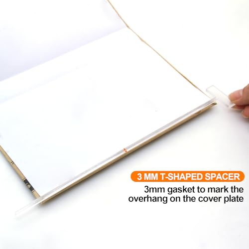 KIBBEH KIBEH 4 Pack Book Cover Guide, Transparent Acrylic Book Binding Kits, Bookbinding Cover Tool for Album, Journal, Planner, Making Book Covers - Image 5