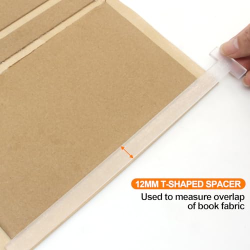 KIBBEH KIBEH 4 Pack Book Cover Guide, Transparent Acrylic Book Binding Kits, Bookbinding Cover Tool for Album, Journal, Planner, Making Book Covers - Image 4