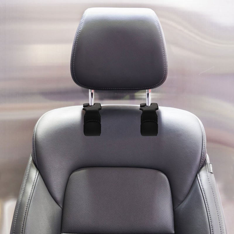 2Pcs Car Back Seat Hooks Multi-functional Car Hangers PU Storage Hooks - Image 4