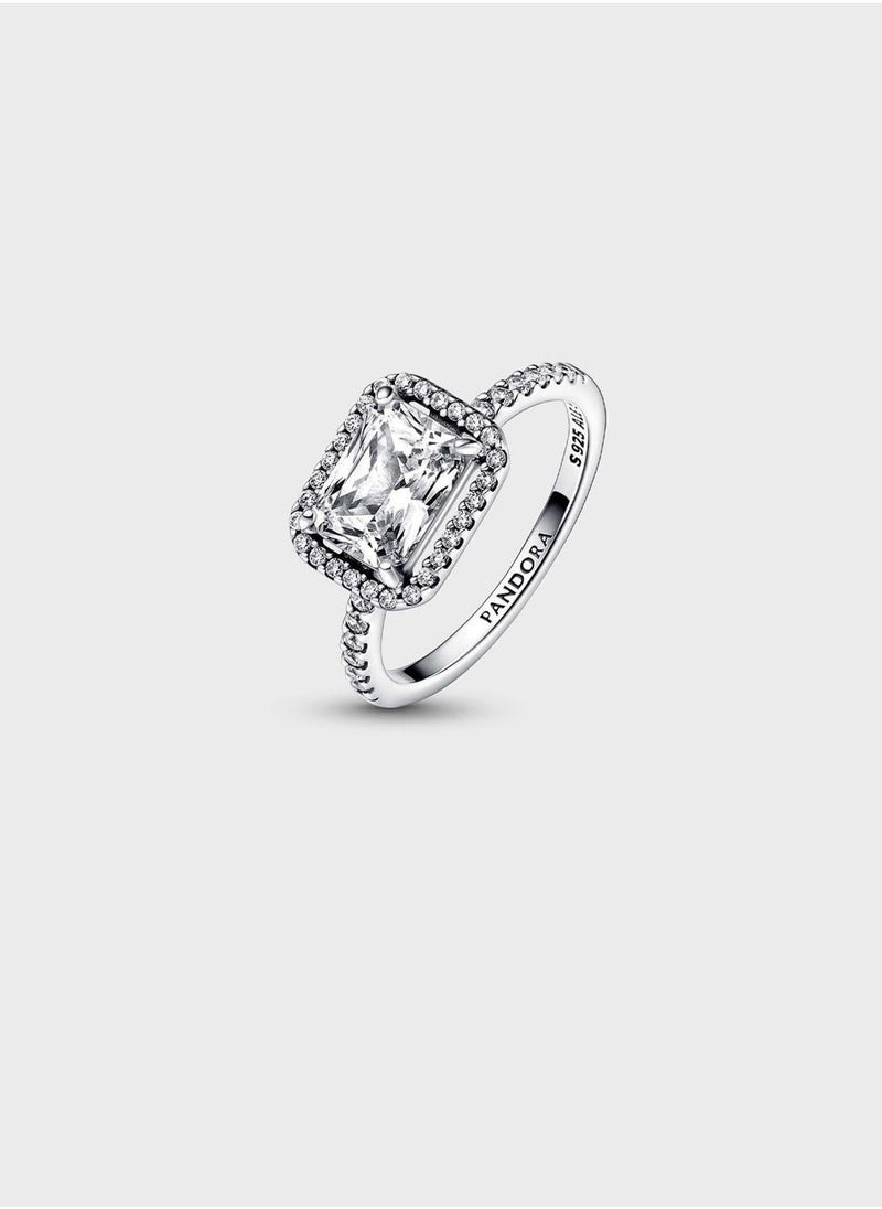 PANDORA Rectangular Sparkling Halo Ring  - Image 3