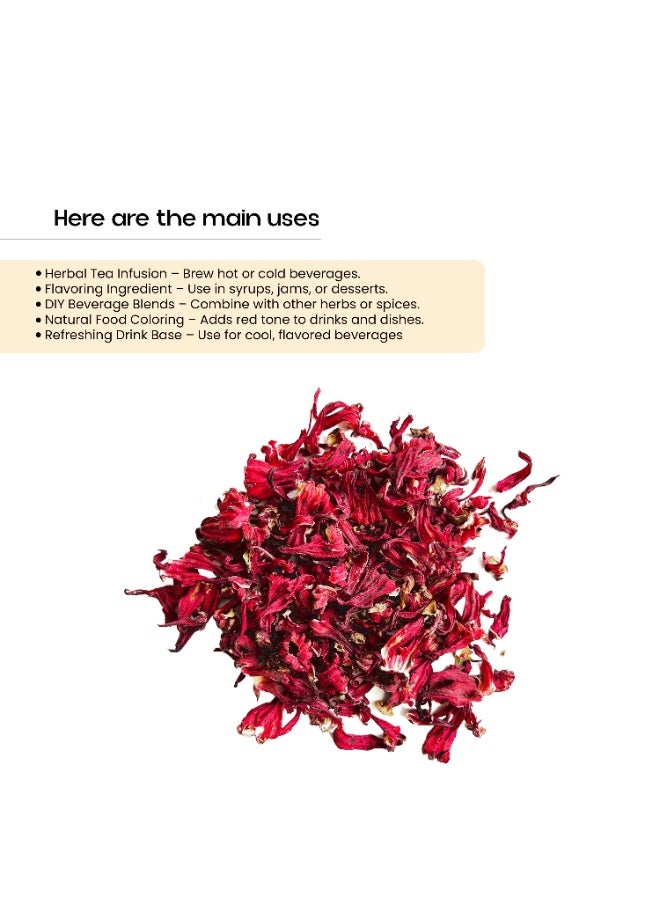 OGOC Premium Dried Hibiscus Flowers Natural Herbal Floral Potpourri for Tea, Home Decor, Aromatherapy & DIY Crafts - Image 3