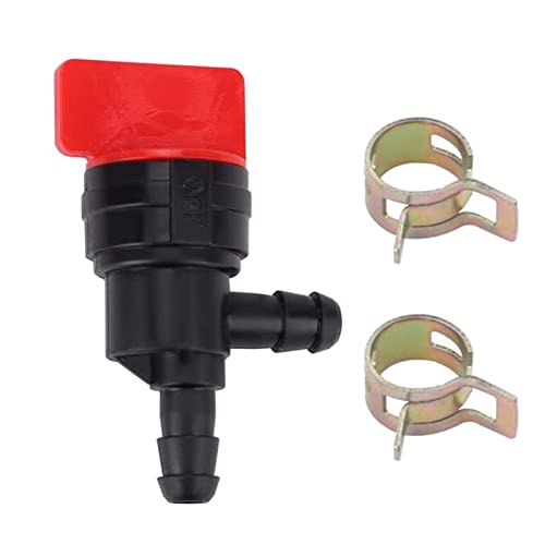 Bopurtotly 698181 494539 697944 1/4" 90 Degree Fuel Shut Off Valve with clamp Compatible with Briggs & Stratton Tecumseh Mower Generator - Image 1