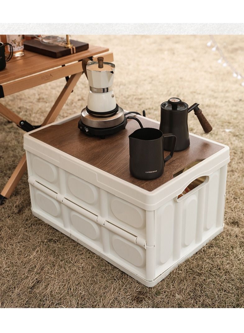 Sharpdo Car Storage/Utility Boxes for Outdoor Camping 55L 52*35.3*29cm White - Image 3