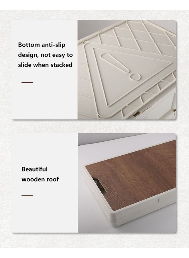 Sharpdo Car Storage/Utility Boxes for Outdoor Camping 55L 52*35.3*29cm White - Image 5